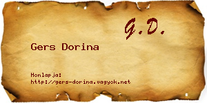 Gers Dorina névjegykártya